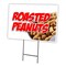 Signmission Roasted Peanuts Yard Sign & Stake outdoor plastic coroplast window, C-1216-DS-Roasted Peanuts C-1216-DS-Roasted Peanuts - alternate 1
